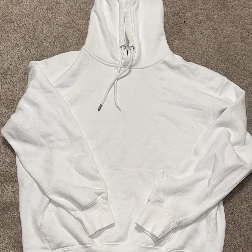 PULL & BEAR Classic White Hoodie Sweater
